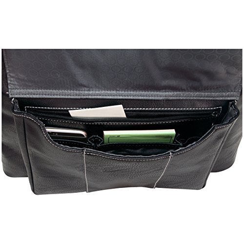 Kenneth Cole Reaction Women's Casual Fling Pebbled Faux Leather 16" Laptop Business Travel Tote, Black, Top Zip 6 Kenneth Cole Reaction Women's Casual Fling Pebbled Faux Leather 16" Laptop Business Travel Tote, Black, Top Zip