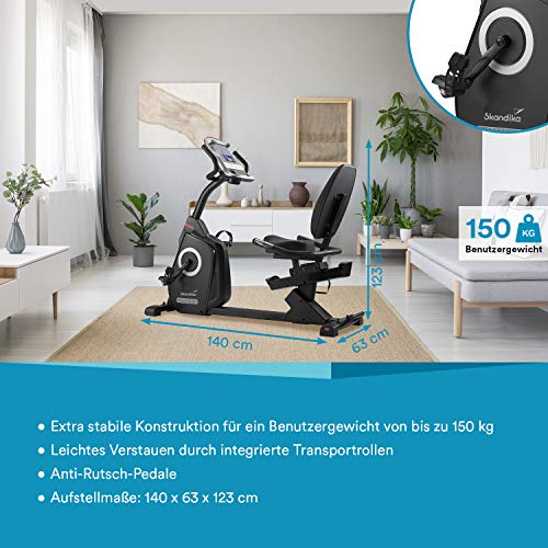 skandika-Liege-Ergometer-Recumbent-Bike-Veien-RB550-mit-Video-Events-und-Multiplayer-App-Handpulssessoren-32-computergesteuerte-Stufen-Liegeheimtrainer-fuer-zu-Hause-Sitzergometer