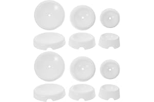 SUPVOX 12pcs Fondant Flower Forming Cups Plastic Button Mold Sugarcraft Drying Tray Cake Decorating Moulds