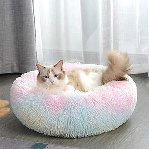 Cat Beds for Indoor Cats, 24'' Cat Bed Machine Washable Dog Bed for