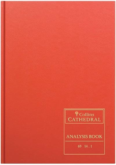 Collins 060602 69 Series Cathedral A4 Analysis Book 96 Pages Red