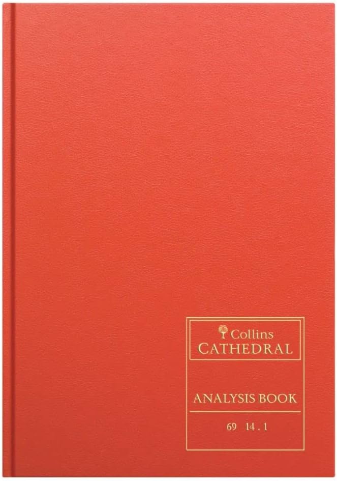 Collins 060602 69 Series Cathedral A4 Analysis Book 96 Pages Red