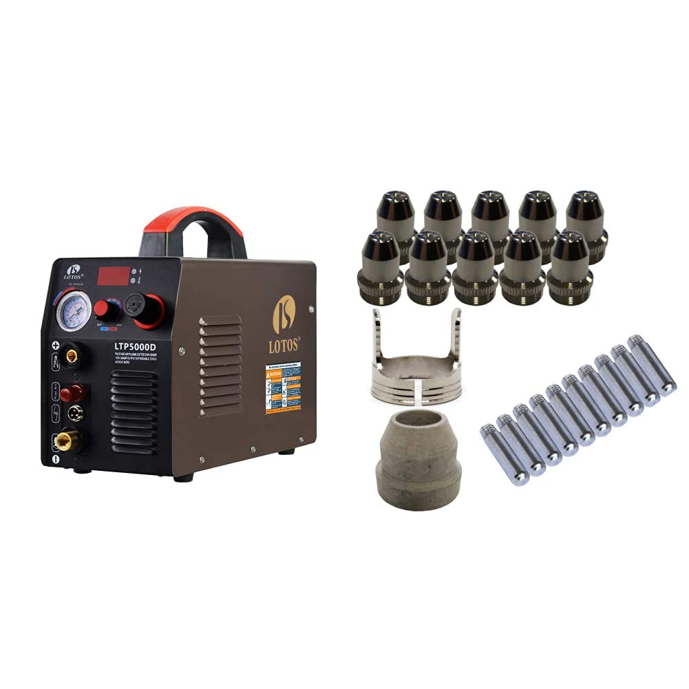 LOTOS LTP5000D Plasma Cutter + Lotos PCS22 Plasma Cutter Consumables Sets Image LOTOS LTP5000D Plasma Cutter + Lotos PCS22 Plasma Cutter Consumables Sets Image