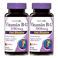 Natrol Vitamin B12 HFF Fast Dissolve Nutritional Supplements, Strawberry, 5000 mcg, 100 Count