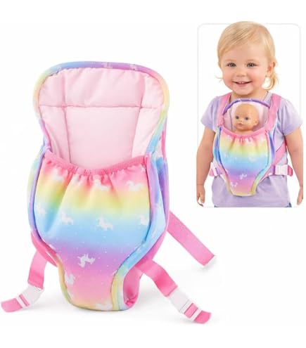 Mochila Porta Muñecas Para 15-18 Pulgadas – Delantera Y Trasera, Correas Ajustables, Lavable, Ideal Para Juego Imaginativo