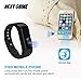 Next-shine Activity Tracker Bluetooth 4.0 Pedometer with Multi-fonctions ,Black