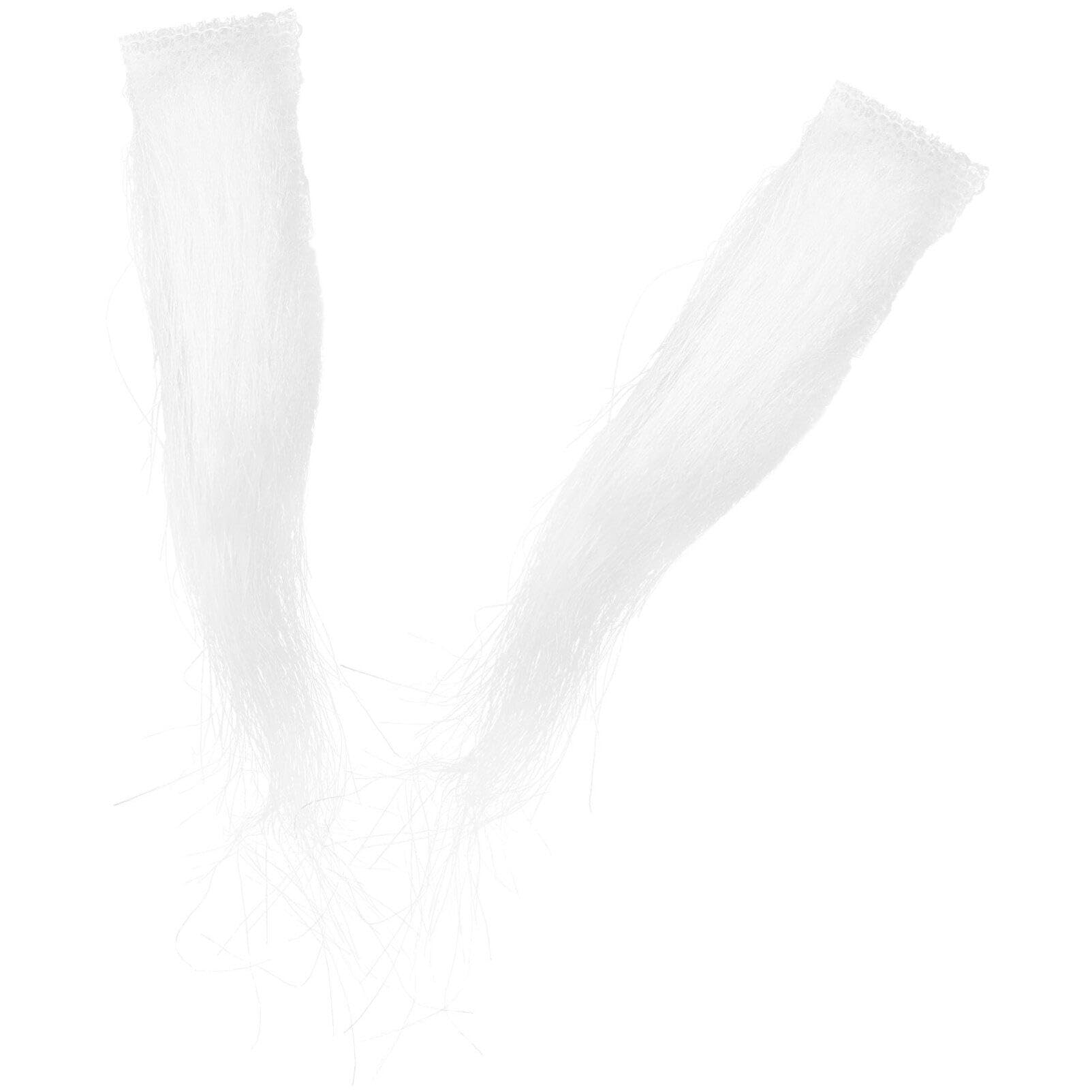 Ciieeo 2pairs Santa Masquerade Eyebrows Santa White Eyebrows Cosplay Santa Eyebrows for Christmas Masquerade Costume Party (White）