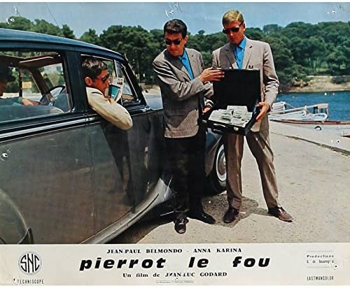 Mauvais Genres PIERROT LE FOU Lobby Card 9,5x12 in. - N08 1965 - Jean-Luc Godard, Jean-Paul Belmondo