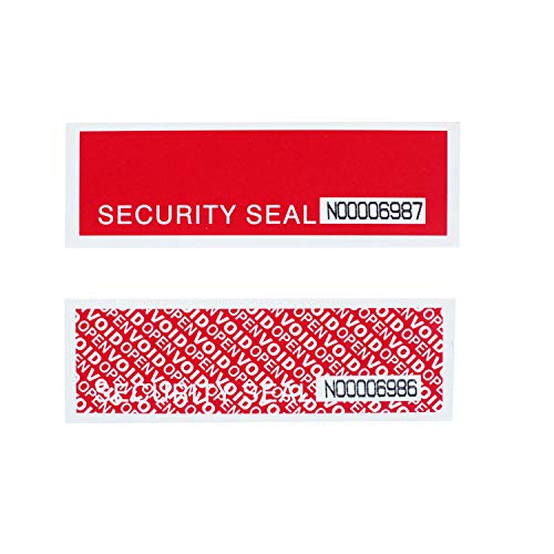 TamperSeals Group 1 Roll Precut Serial Numbered Red Tamper Evident Security Tape (48mm X 50m X