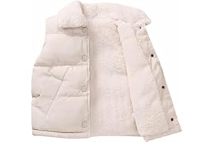 Mud Kingdom Little Boys Sherpa Fleece Vest Sleeveless Outerwear Jacket Snap Buttons Winter