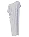 Kidsform Women Maxi Dress Striped Irregular Long Dresses Casual Loose Kaftan Round Neck Sundress B-Stripe XL
