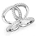 Metal Factory 925 Sterling Silver Cubic Zirconia CZ Band Ring