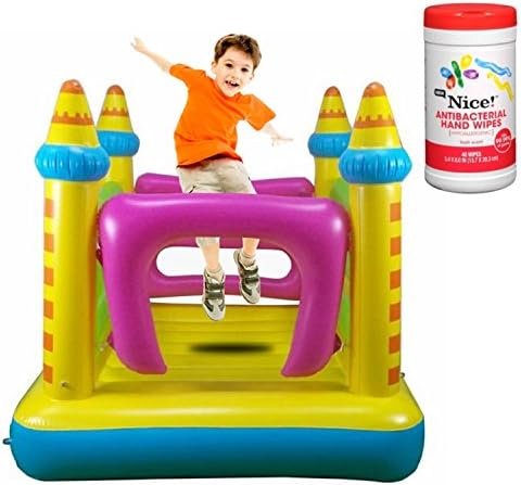Jump House Inflatable Party Bounce House with Air Pump and Antibacterial Hand Wipes