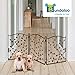 Bundaloo Freestanding Metal Folding Pet Gate | Large Portable Panels for Dog & Cat Security | Foldable Enclosure Gates for Puppies | Indoor & Outdoor Safety for Pets