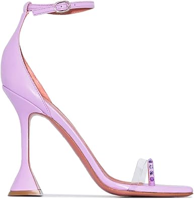 Amazon.com | Richealnana Women's High Block Heels Slip On Open Square Toe Thong Rhinestones 