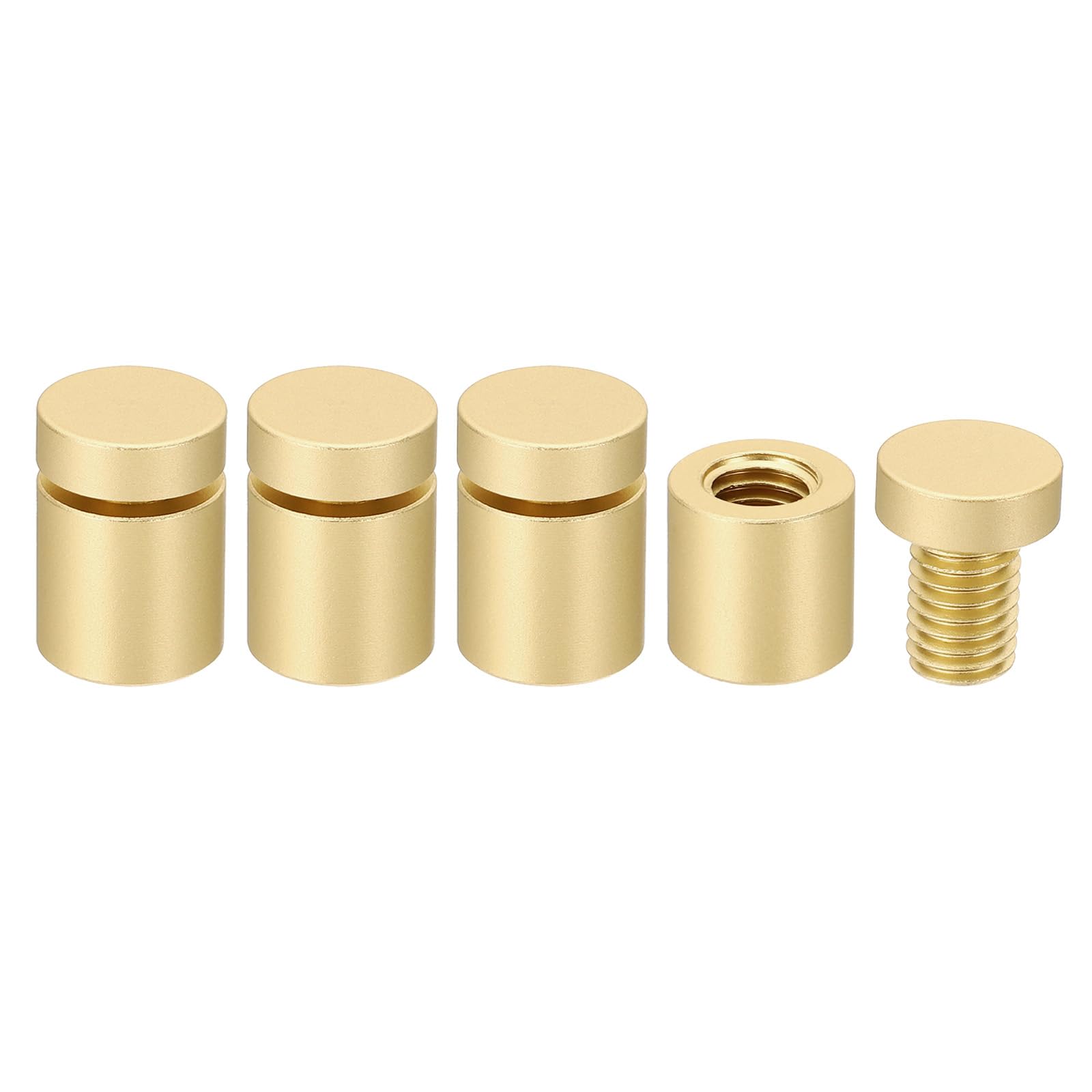 PATIKIL 1/2 x 0.7 inch Sign Standoff Screws, 4 Pcs Stainless Steel Wall Standoff Mounting Hardware Advertising Glass Nail for Hanging Acrylic Picture Frame Acrylic Panel, Rose Gold