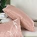 CaliTime Throw Pillow Covers Pack of 2 Modern Shining & Dull Contrast Circles Rings Accent Geometric Cushion Cases Shells for Couch Sofa Home Decor 12 X 20 Inches Dusty Pink