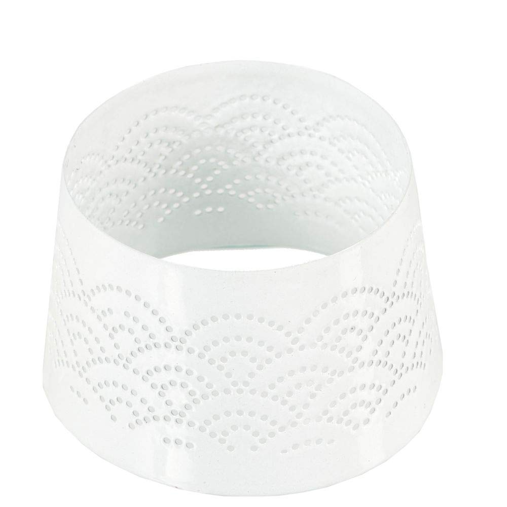 Spaas 18 White Caps for Candle, Lace Pattern