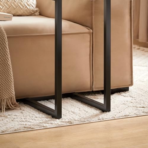 SoBuy Small Table End Tables High Side Table طاوله صغيرهNarrow C-Shaped Coffee Beside Tables Wooden TV Stand Table for Sofa,Living Room,Bedroom,Kithen,Home Office,طاولاتFBT44-N