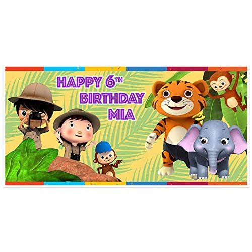 Safari Little Baby Bum Birthday Banner Party Decoration Backdrop