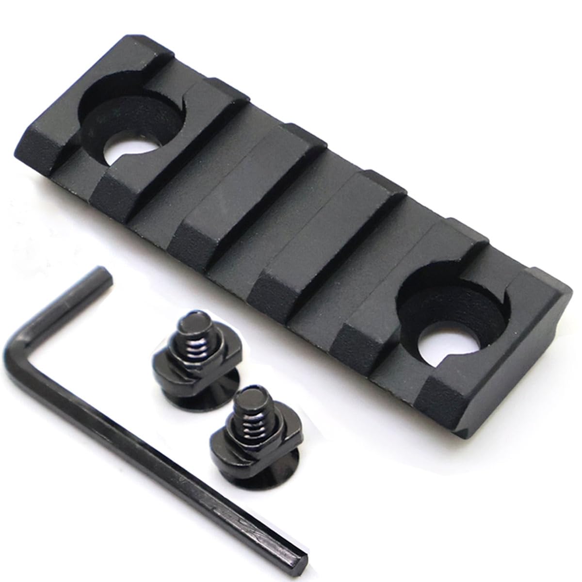 RALSPEC Aluminium 5 Slot 20mm Picatinny MLOK Rail Section Accessory Mount Attachment for MLOK M LOK Handguard Airsoft