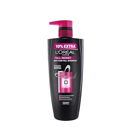 L'Oreal Paris Fall Resist 3X Anti-Hairfall  Shampoo, 640ml (With 10% Extra)