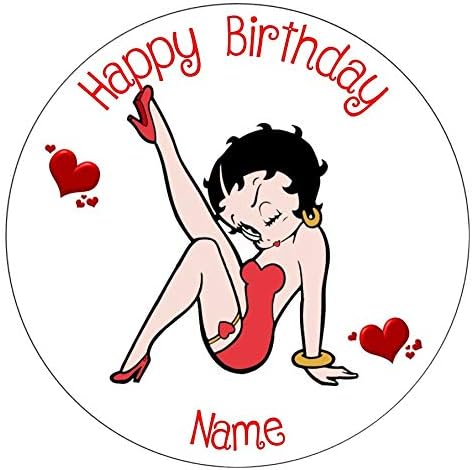 1 Round 7 5inch Personalised Betty Boop Inspired Edible Icing Cake Topper Precut Arts Crafts Home Kitchen Thepodsatstreamvale Com