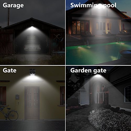 Solar Lights,20 LED Outdoor Solar Motion Sensor Lights(with 8ft Connection Cord) Waterproof Exterior Security Wall Light for Patio,Deck,Yard,Garden,Path,Home,Driveway,Stairs(1Pack)