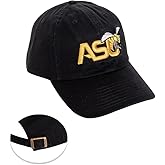 Desert Cactus Alabama State University Baseball Hat Hornets ASU Brimmed Embroidered Hats Cap Adjustable Cloth Strap Adult (Style A) Black