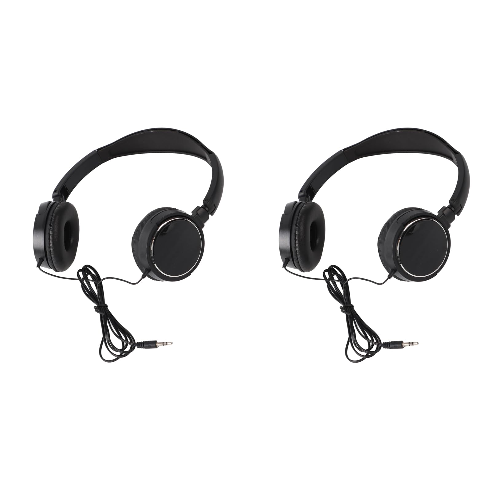 SUNGOOYUE Wired Headset, 2pcs Foldable Compact Wired Headset Stereo HiFi Music Headphone Compatible with Smartphones, Tablets, MP3, MP4 and Laptops