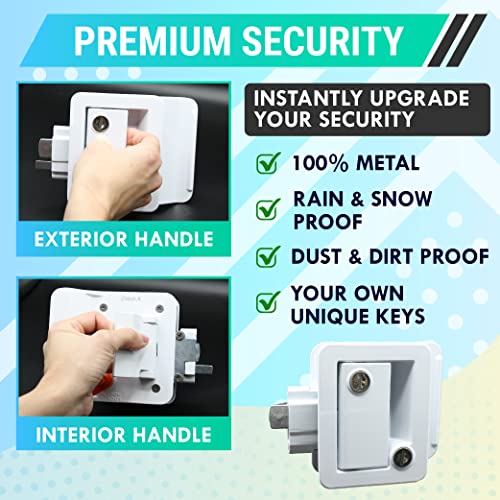 LATCH.IT White RV Door Latch RV Door Locks for Travel Trailers