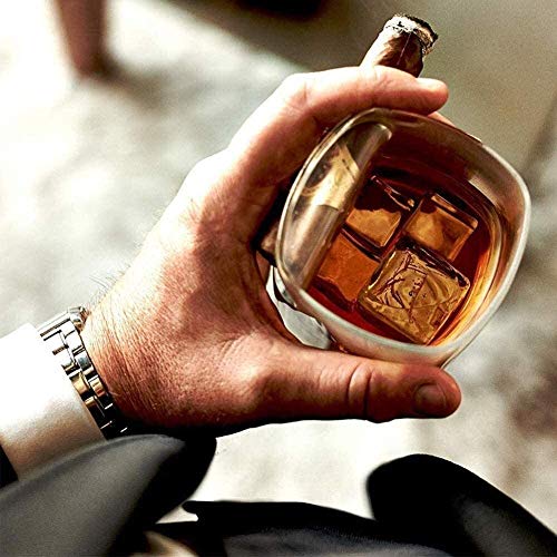 AMAZOM Zigarren-Whiskygläser Mit Zigarrenhalter-Set Mit 4 Kristall-Whiskygläsern, Premium-Rocks-Glas, Trinkglas Für Cocktails, Scotch – Bild 5