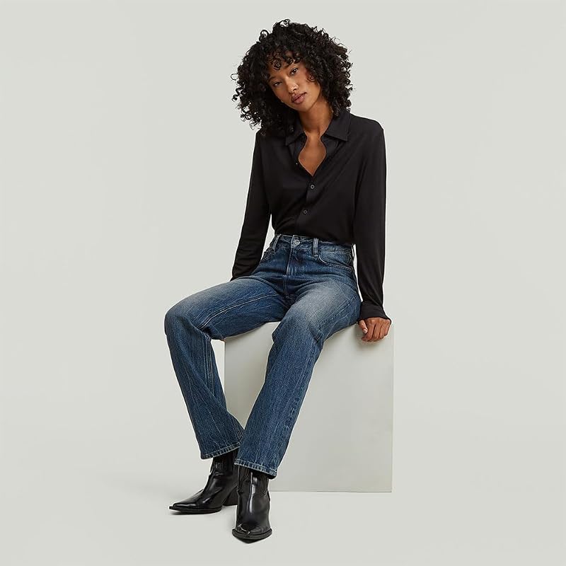 Femme Jean Iggie Straight, Bleu (worn in mountain dusk D27704-D499-G817), 33W / 32L