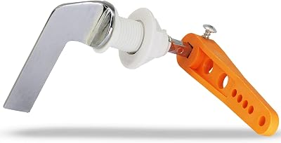 Casoter Toilet Cistern Lever Handle Chrome Alloy Replacement Metal Flush
