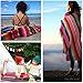 BOXAN 59 x 84 Inch Mexican Blanket Striped Tablecloth for Festive Mexican Fiesta Wedding Party Decorations, Chic Square Natural Cotton Serape Blanket Dining Table Cloth Cinco De Mayo Gifts for Mom