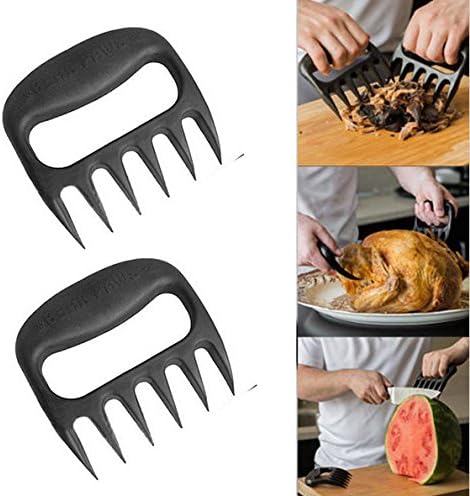 Bear Claws BBQ Pulled Pork Shredder. Meat Handler Forks / Knives. Set of 2.