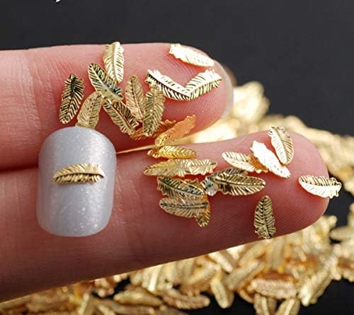 1 Pcs Feather Metal Rivet Stud Nail Art Beads Agile Popular Nails Crystal Kits Painting Pen Brushes Stamper Plate Tools Professional French Unicorn Halloween Decoration Polish Women Tips, Type-01