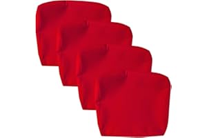 Cinnamonee Outdoor Cushion Covers Replacement Outdoor Patio Pillow Cover Comfortable for All Seasons Sofa Couches Loveseats Lava (22"X20"X4" 4 Pack, Red)