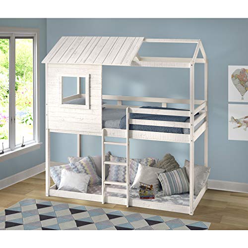 Deer Blind House Bunk Bed Twin Over Twin Bunk Bed for Kids, Toddler