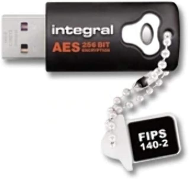 Integral Crypto 8GB USB Flash Drive AES 256-bit Hardware Encryption FIPS 140-2