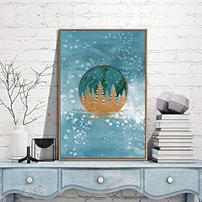Framed Canvas Wall Art for Living Room, Bedroom Moon Canvas Prints for Modern Home Decoration Ready to Hang - 16"x24" inches