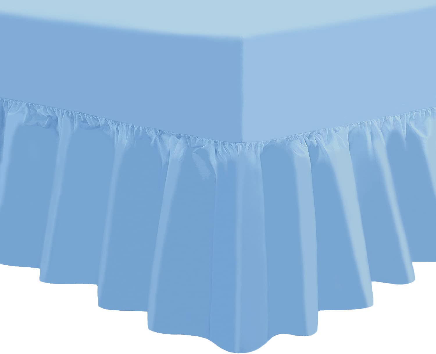 Arizone T180 Percale Standard Fitted Sheet in 14 Colours (Sky Blue, Single)