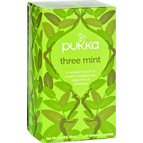 Pukka Herbal Teas Tea Organic Three Mint 20 Bags Case Of 6, 20 Count