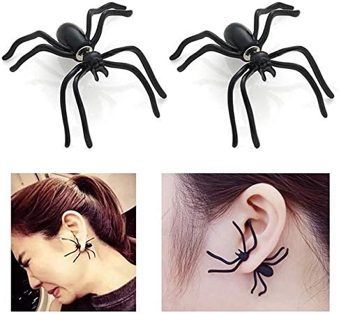 1 Par De Pendientes De Araña Para Halloween – Encanto De Telaraña, Aleación Ligera, Accesorio De Disfraz Para Mujer – Perfecto Para Fiestas Y Celebraciones