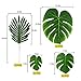 LEAFBABY 48 PCS 2 Kinds 4 Sizes Artificial Fake Lifelike Simulation Tropical Palm Leaves for Home Kitchen Party Decorations