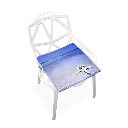 Amazon Com Seat Cushion White Starfish On The Beach Chair Cushion