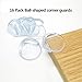 32 Pack Baby Proofing Corner Guards Furniture Corner Protector with Adhesive By Agonites(Triangle & Ball Shaped)