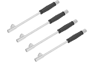 Wisoqu Dual Head Tire Air Chuck Durable for Car Truck, 1/4 Inch FNPT Inflate Chuck for Motorcycle Bike, Stainless Steel 4 Pac