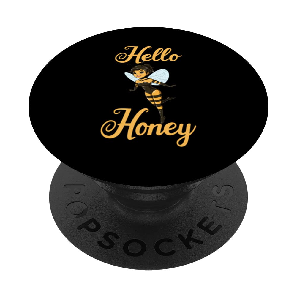 Hello Honey for a Beekeeper bees lovers beekeepers PopSockets Swappable PopGrip