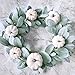 Supla 3 Pcs Fake Silk Lamb's Ear Leaf Spray Faux Artificial Greenery Flocked Lambs Ear Leaf in Silver Green 30